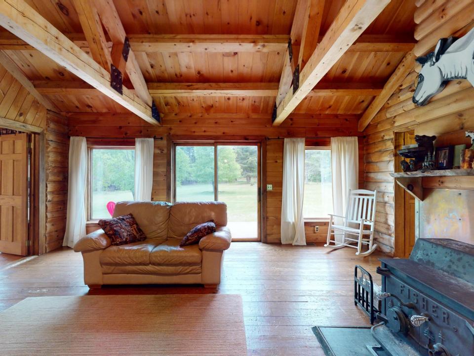 Main House Living Room with Woodstove