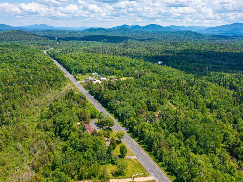 Northwood Cabins - aerial showing high p