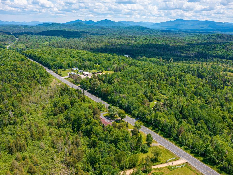 Northwood Cabins - aerial showing high p