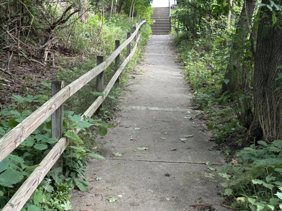 walkway to Village of Saranac Lake