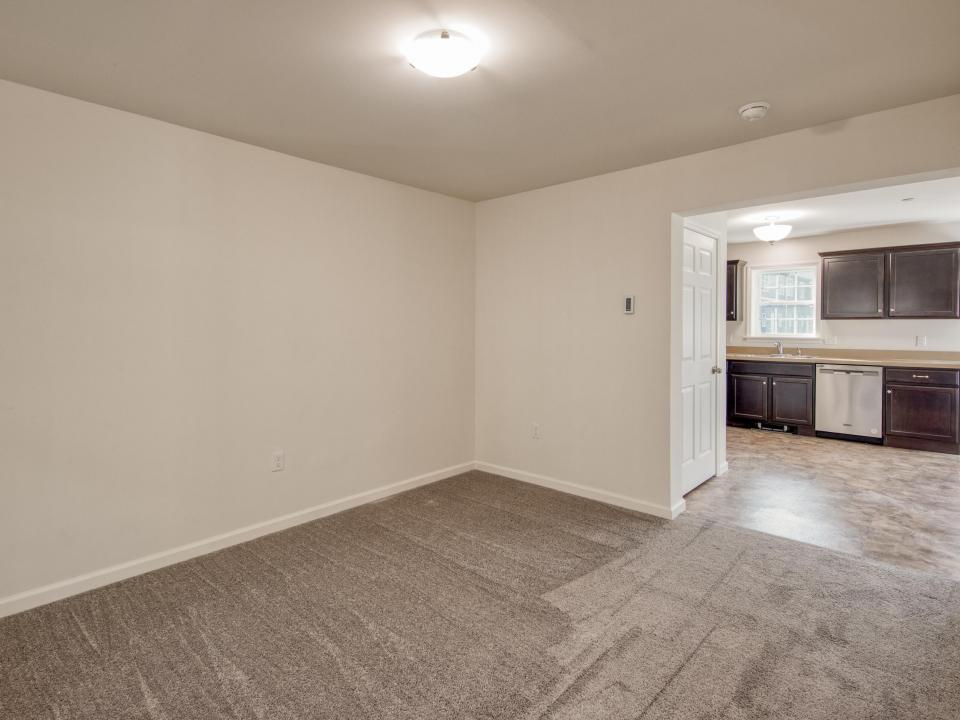 Living room into Kitchen